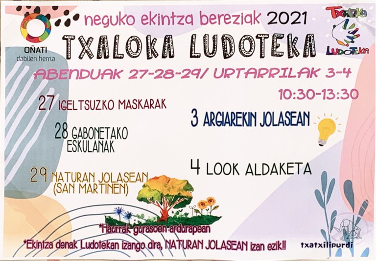 Actividades organizadas por Txaloka Ludoteka