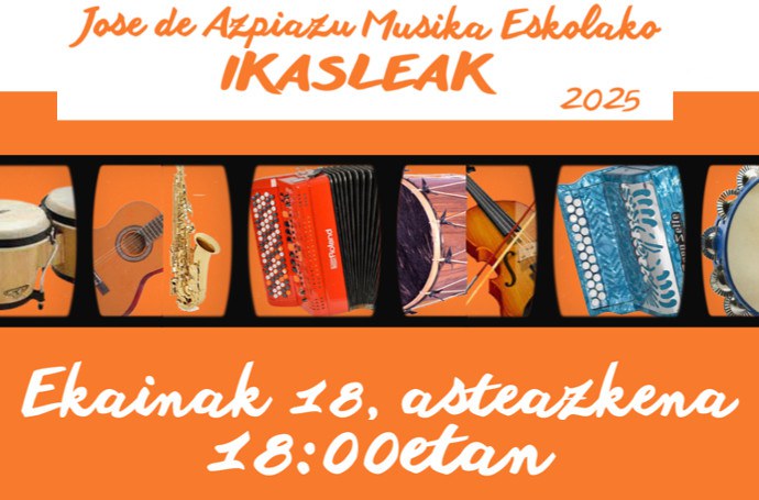 Concierto fin de curso de los alumnos de Jose de Azpiazu Musika Eskola