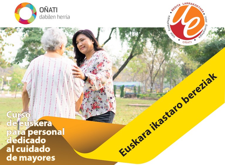 Último día para matrícularse en el curso de euskera para personal dedicado al cuidado de mayores