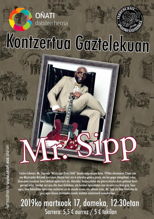 "Mr. Sipp" en directo en el Gaztelekuan