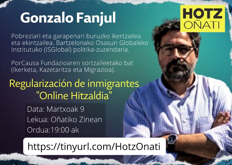 "Regularización de inmigrantes" conferencia Online