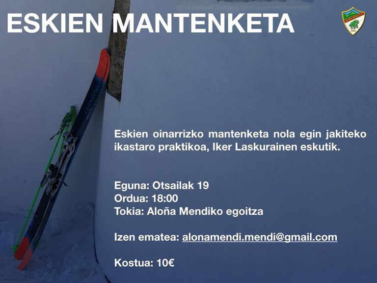 “Eskien mantentzea” ikastaro praktikoa