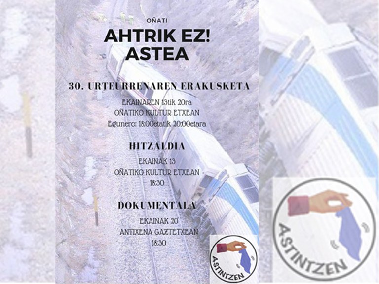 "AHTren aurkako 30 urteko borroka" erakusketaren azken eguna eta dokumentala
