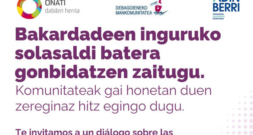 Bakardadeari buruzko hitzaldia: Komunitateak daukan zeregina