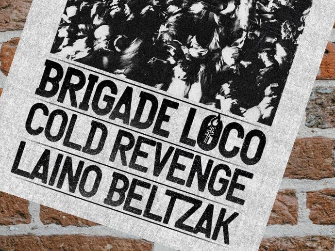 Brigade Loco, Cold Revenge eta Laino Beltzak taldeen kontzertua Brigade Loco, Cold Revenge eta Laino Beltzak taldeen kontzertua