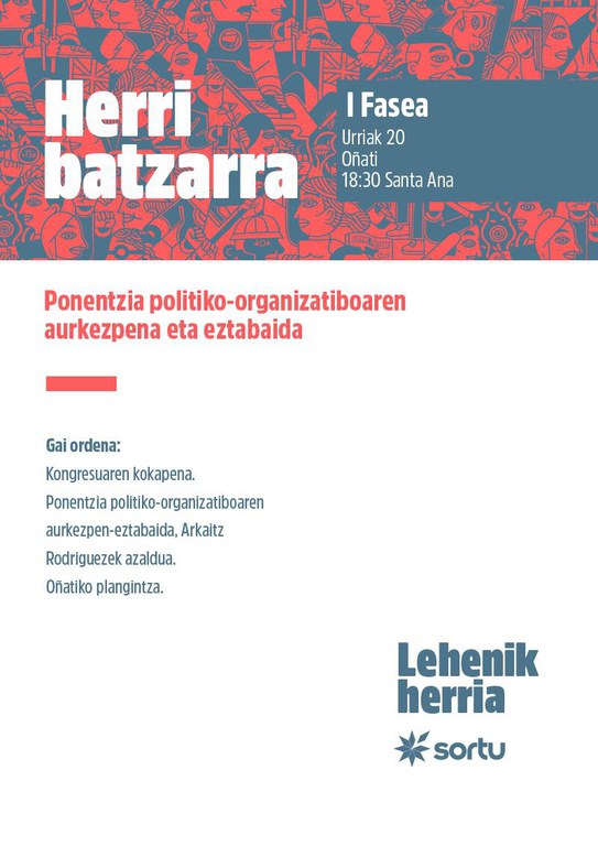 Herri Batzarra: Ponentzia politiko-organizatiboen aurkezpena eta eztabaida