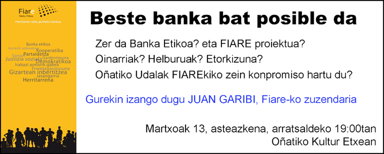 Hitzaldia: "Beste banka bat posible da" Hitzaldia: "Beste banka bat posible da"