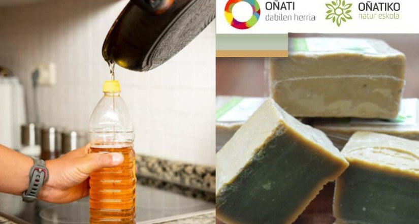 Erabilitako etxeko olioarekin xaboia egiteko tailerra