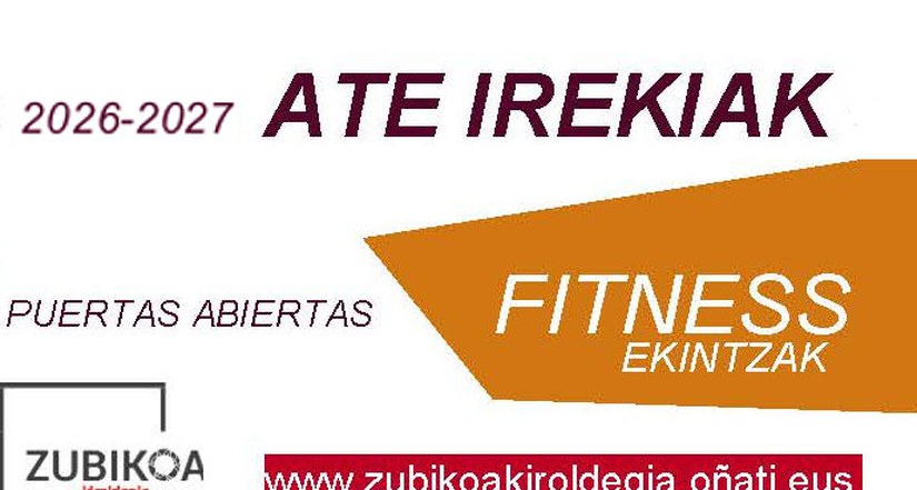 Fitness ekintzen ate irekietan izena emateko epea