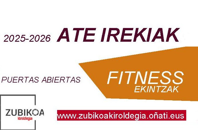 Fitness ekintzen ate irekiak