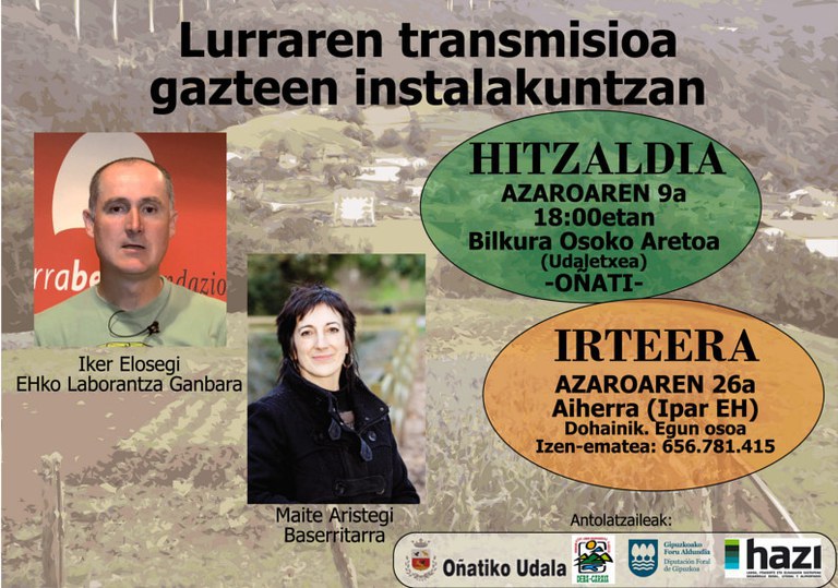 "Lurraren transmisioa gazteen instalakuntzan"