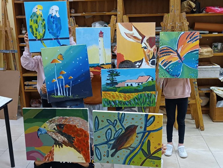 “Marrazketa eta Pintura artistiko tailerreko” lanen erakusketaren azken eguna