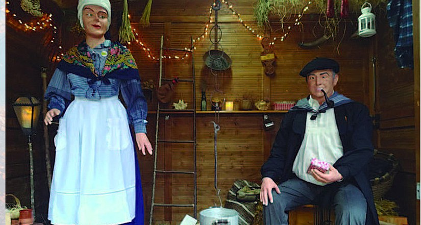 Olentzero eta Mari Domingiren irudiak ikusgai