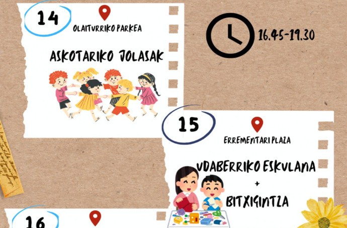 Txaloka Ludotekako Udaberriko ekintza bereziak