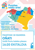 “Puzzlea osatu arte” ekimena igandean iritsiko da Oñatira, Iruñerako bidean
