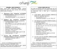 3 argi mozketa programatu ditu Oñargik datozen astetarako