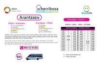 Arantzazuko autobus zerbitzuak udako ordutegia beteko du domekatik aurrera