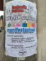 Autobusak antolatu dira pentsionistek Donostian eta Gasteizen egingo dituzten manifestazioetarako