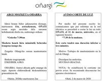 Bihar goizeko 7:30etan argi mozketa laburra egingo du Oñargik