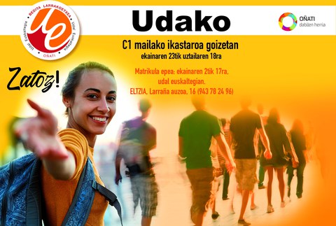 C1 mailako ikastaro trinkoa antolatu du Udal euskaltegiak