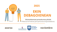 Ekintzaileentzat prestakuntza tailer ziklo berria antolatu du Mankomunitateko Garapen Agentziak