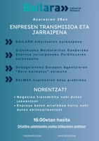 "Enpresen Transmisioa eta Jarraipena" jardunaldia egingo da bihar, udaletxean