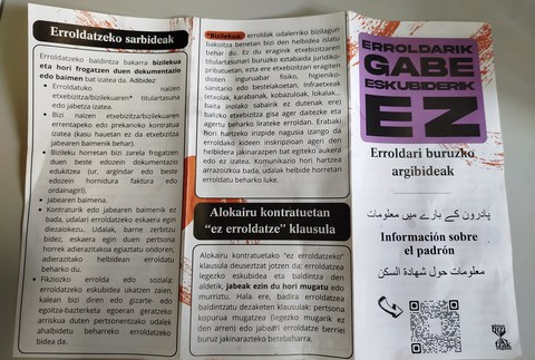 Erroldatzeari buruzko argibideak biltzen dituen informazio orria banatu da postontzietara