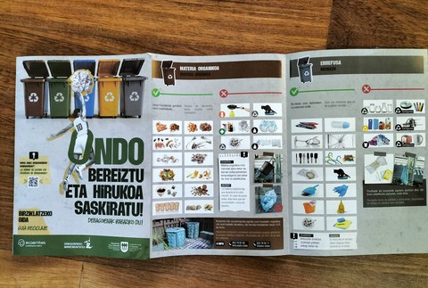 Etxeko hondakinak egoki birziklatzeko gida banatu du Mankomunitateak