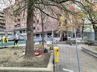 Hasi dira San Lorentzoko jolas gunea eraldatzen