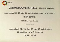 Herribusak eta udaletxeko HAZ bulegoak ordutegia egokitu dute Gabon egunetarako