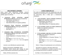Hiru argi mozketa programatu ditu Oñargik azaroaren 11 eta 12rako