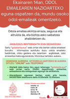 Informazio mahaiak jarriz ospatuko da bihar gurean Odol Emaileen Nazioarteko Eguna