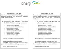 Lezesarri auzoari eragingo dion ordu eta erdiko argi mozketa programatu du Oñargik astearterako