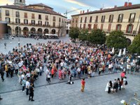 Manifestazio jendetsua Global Sumud flotillaren aurkako erasoa salatzeko