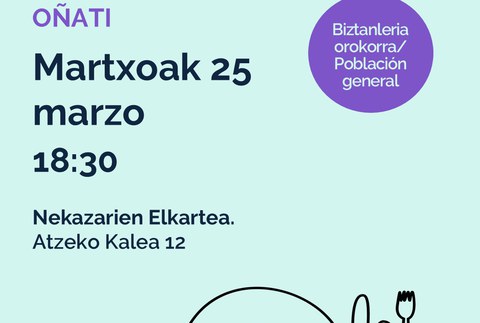 Minbiziaren aurkako Gipuzkoako elkarteak topaketa mediko-gastronomikoa antolatu du Oñatin koloneko minbiziaren inguruan