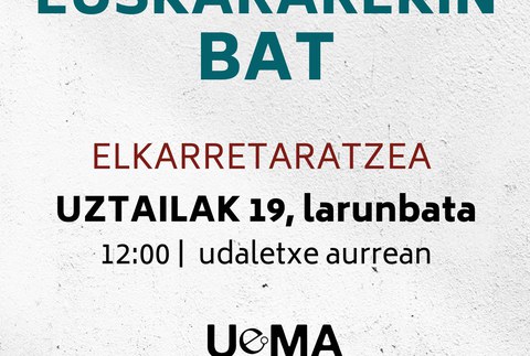 Oñatiko Udalak, UEMArekin bat, elkarretaratzea deitu du bihar eguerdirako, plazan