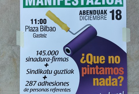 Pentsionistak Gasteiza, manifestazioa egitera itzuliko dira ostegunean