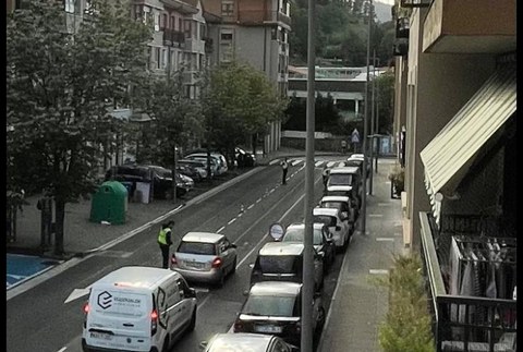 Trafiko kontrolak egiten ari da udaltzaingoa