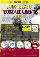 Zaporeak elkartearentzat janari bilketa egingo du Hotz Oñatik urriaren 16tik 18ra