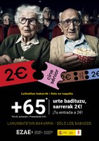 Zine sarrera 2 eurotan izango dute 65 urtez gorakoek, larunbatetako emanaldietan