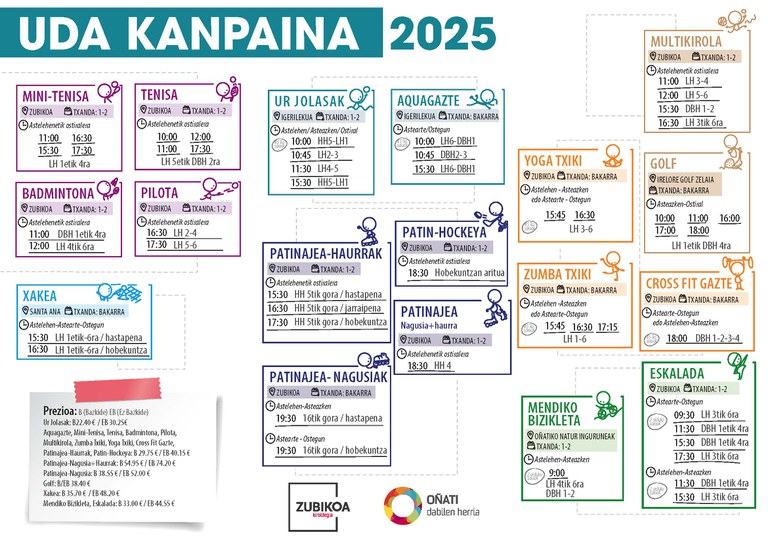Uda kanpaina-Kirol eskaintza 2025